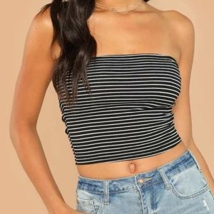 Striped tube top